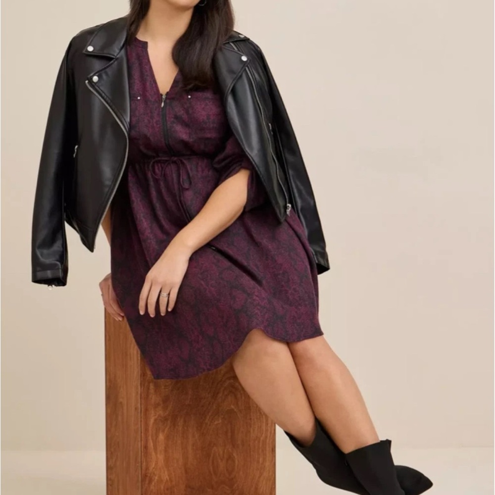 Torrid Purple and Black Patterned Garment